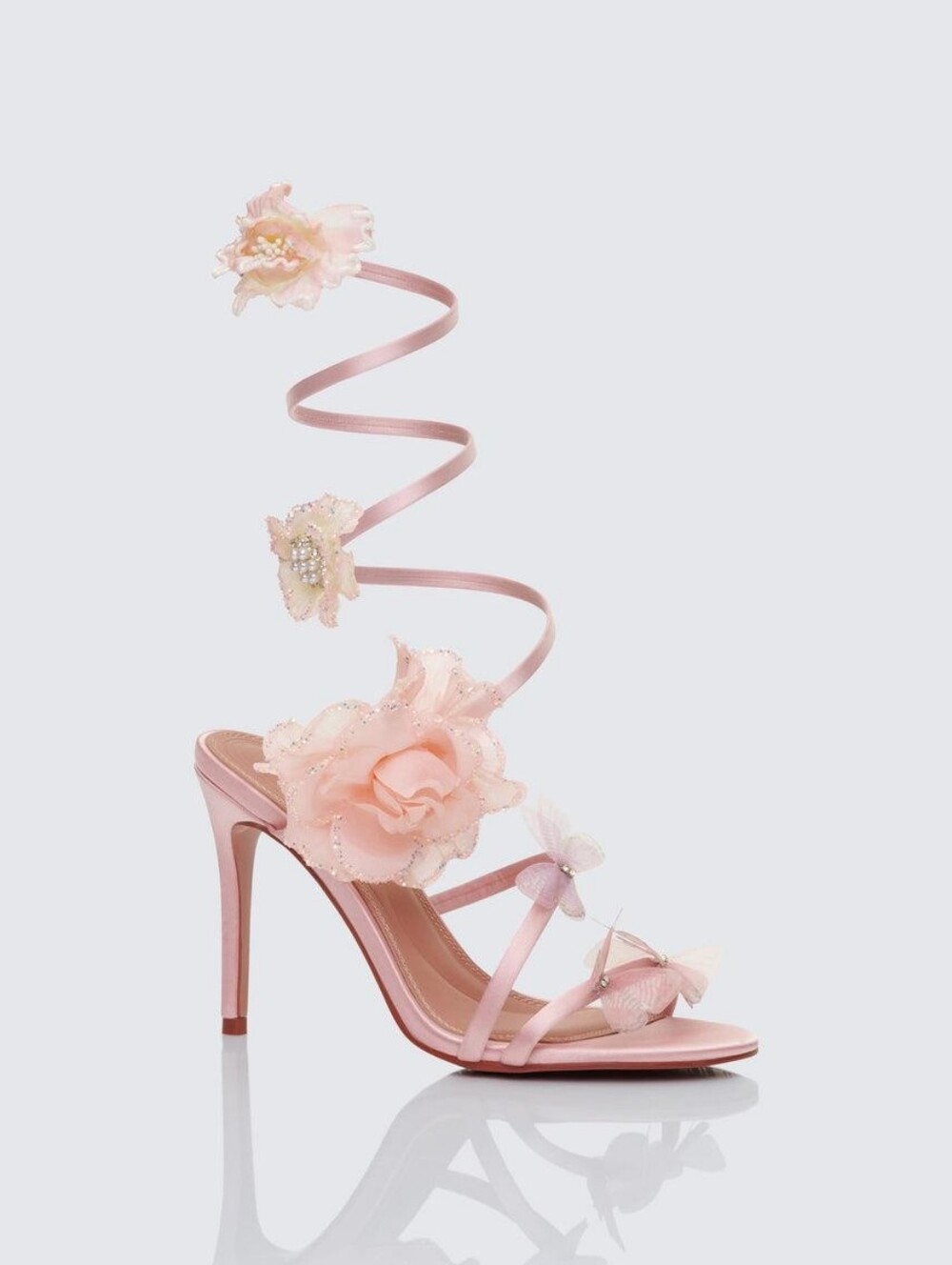 Finesse Liv Peach Butterfly Spiral Sandal/Size New MSRP $138